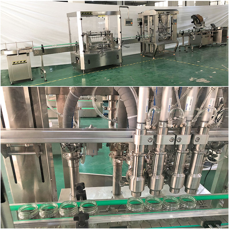 全自動(dòng)整套廚房醬料灌裝機(jī)械流水線(xiàn)細(xì)節(jié)展示